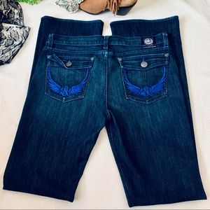 Rock & Republic 32” x 36” Dark-wash Bootcut Jeans